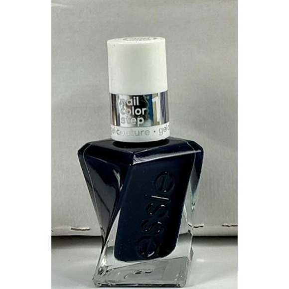 Essie Gel Couture Nail Polish, 400 Caviar Bar, Dark Blue, Long Lasting Step 1 - Picture 1 of 4